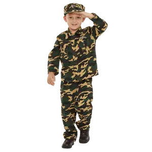 Army Dress Up Costume for Kids - Camouflage Military Uniform with Shirt, Pants & Cap – Realistic Army Role Play Outfit for Boys – School Theme Party, Career Day, Cosplay & Pretend Play Fun - Gift For Army Lovers