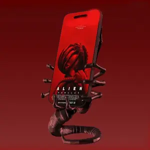 3D Printed Alien Facehugger Phone Stand Trendy Action Figure Gift for Alien Enthusiasts Desktop Ornament & Functional Mobile Holder