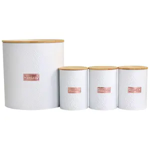 MegaChef 4-Piece Argyle Kitchen Food Storage & Org Set