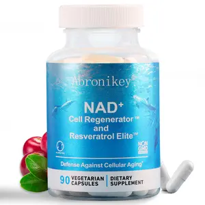 Abronikey NAD+ Cell Regenerator and Resveratrol Supplement: Vitality Boost with Piceid Resveratrol, 90 Capsule Dietary for Health and Longevity, Edible Fitness, and Anti-Aging Dietary Support