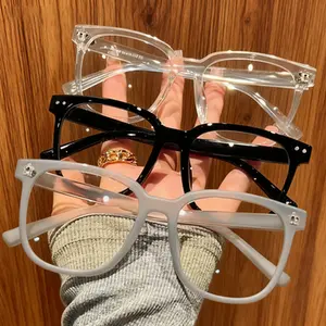 3Pcs Premium Unisex Eyeglasses Frames, Transparent Black Comfort Fit Glasses, Trendy Timeless Classic Eyewear, Lightweight All-Match Spectacle Frames, Autumn Wardrobe Essential, Streetwear Party Accessories, Perfect for Festive Season & Daily Fashion