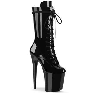 8 Inch Heel FLAMINGO-1050 Black Pat