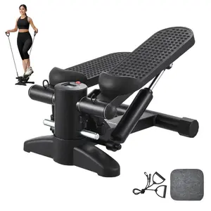 VEVOR Stair Stepper for Exercise at Home Hydraulic Mini Stepper with Resistance Band