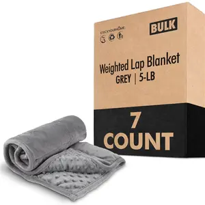 Weighted Lap Blanket Grey 5Lb 7 Pack