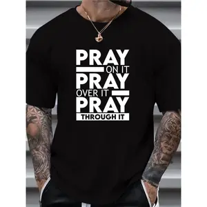 1 pc, 100% cotton T-shirt, Plus Size Mens Graphic Print Crew Neck T-Shirt - Soft, Breathable, Slight Stretch Fabric for Ultimate Comfort - Casual, Vintage Style for All Seasons