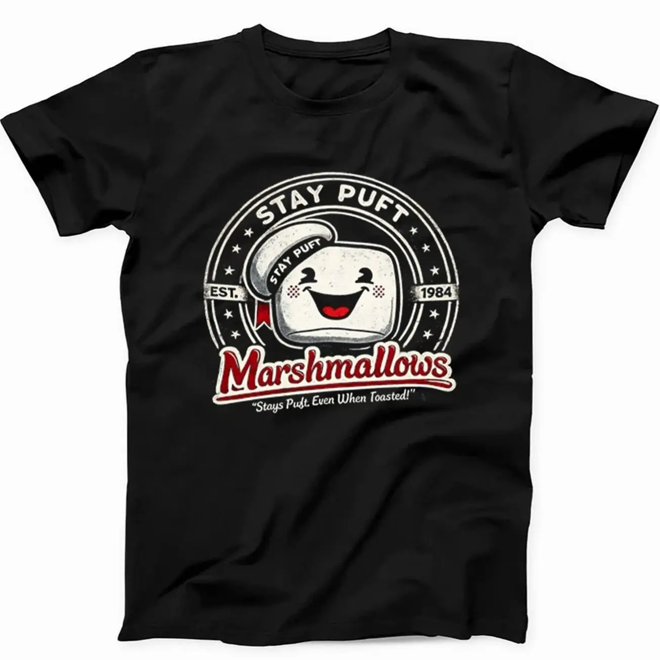 Stay Puff Ghostbusters 80s Cult Film Marshmellow T Shirt   663 9