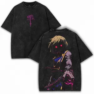 valentine shirts Kurapika x Hunter x Hunter – Vintage Washed Oversized Tee with Scarlet Eyes