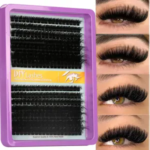 280pcs Volume False Eyelashes Cluster, DIY Eyelash Extensions Dense Fluffy Lashes, Natural D Curl Extension, Luxurious Salon Quality, Perfect Makeup Tool for Beginners