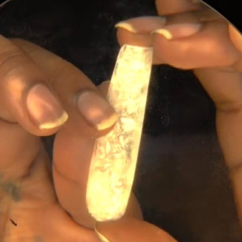 Khione's Frost Luxury Crystal Press-On Nails Pre-Order Nail Sizing Kit First Made-to-Order with Selenite Crystal for Elegant Manicure