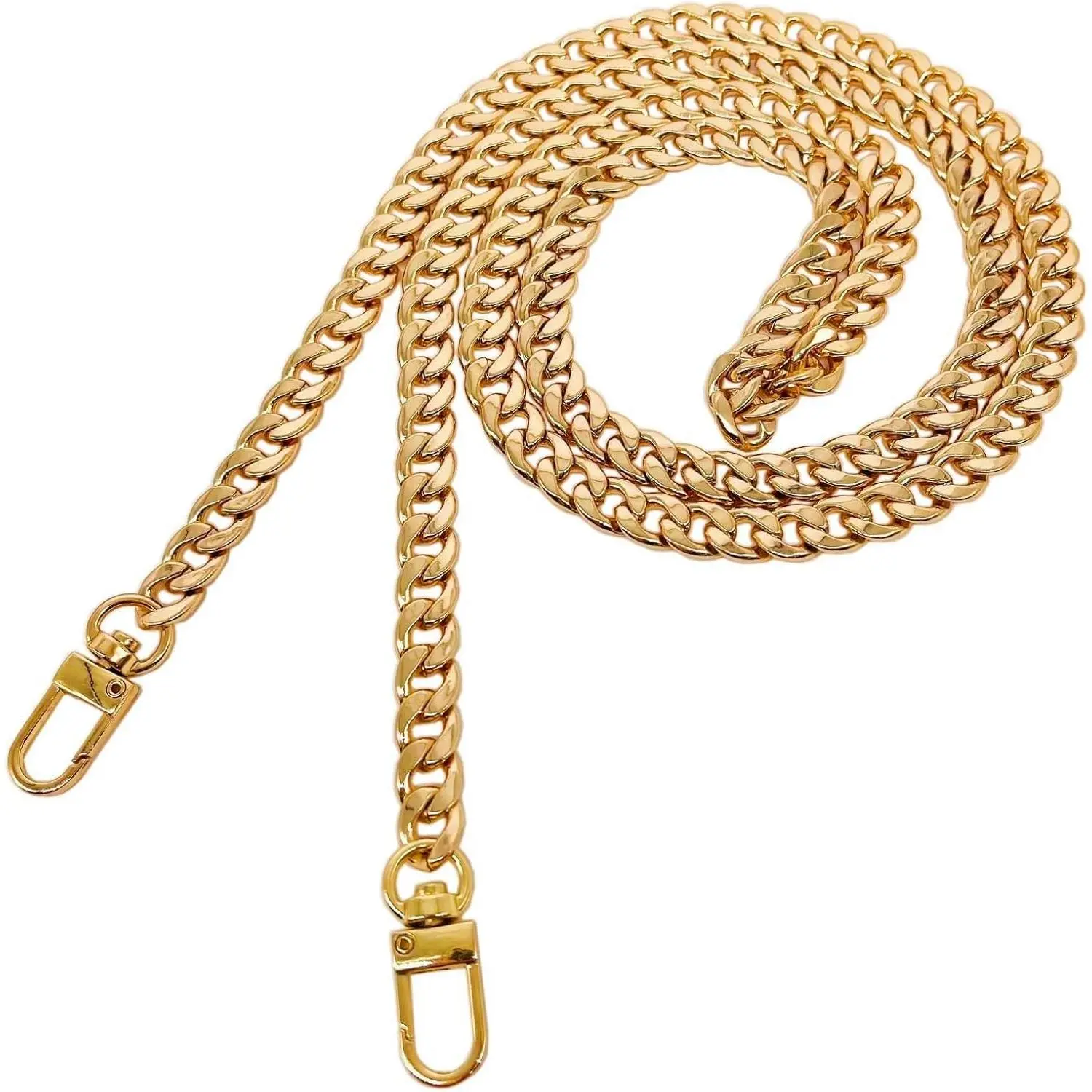 " DIY Iron Flat Chain Strap Handbag Chains Accessories Purse Straps  Cross  Replacement Straps, with Metal Buckles ()