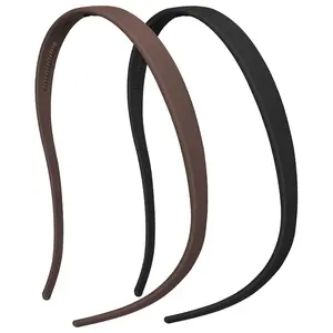 2 Pack Headbands Designed for Eyewear,Flex No  Hairbands for Women Matte Finish Comfortable Plastic Headbands with -Black,Coffee