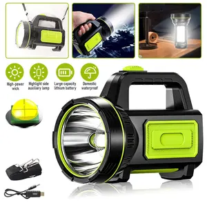 Bright LED Flashlight, Tactical Flash Light USB Rechargeable Torch Lamp, Portable Flashlight, Suitable for Outdoor Patrol, Fishing, Camping, Hunting, And Hiking