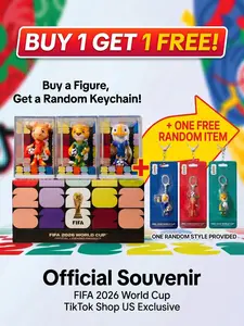 FIFA World Cup 2026 Official Mascot Figure Set 3PCS （+1 FREE Random Keychain）Soccer Collectible Gift Featuring Eagle Moose & Leopard Characters