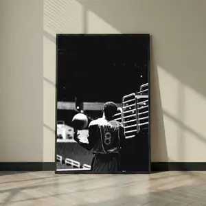 Kobe #8 Poster Black And White Vintage Print For Sports Fans & Home Decor