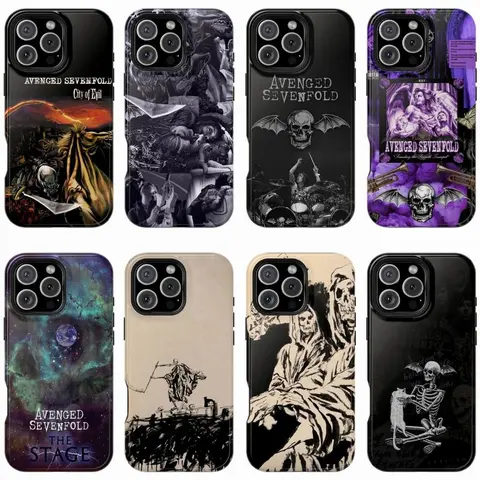 Avenged Sevenfold A7X Skull & Bat Logo Cover for iPhone 17–11 Pro Max | Metal Band Graphic Design, Perfect Gift for Fans & A7X Lovers