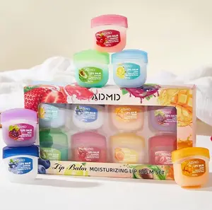Fruit-Flavor Lip Balm Gift Set Natural Moisturizing Long-Lasting Hydration Assorted Fruit Scents Portable Boxed Design Ultimate Lip Care Set with Organic Ingredients and Vitamin E