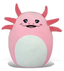 DolliBu Snug Mooshies 17in Large Axolotl Stuffed Animal - Fluffy, Tactile, Axolotl-Shaped Plush Stuffed Toy, Plush Stuffed Toys, Axolotl-Shaped Stuffed Toys