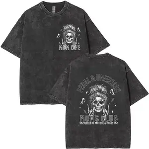 “Mom Life Feral & Unhinged T-Shirt | Caffeine Fueled Mom Humor Tee”