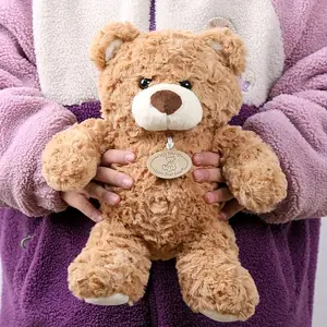 Adorable White Teddy Bear Plush Toy - Soft Polyester Stuffed Animal with Expressive Eyes, Perfect for Teens, Living Room Decor, Birthday, Christmas, Valentine'S Day & Holiday Gifts, Stuffed Plushies