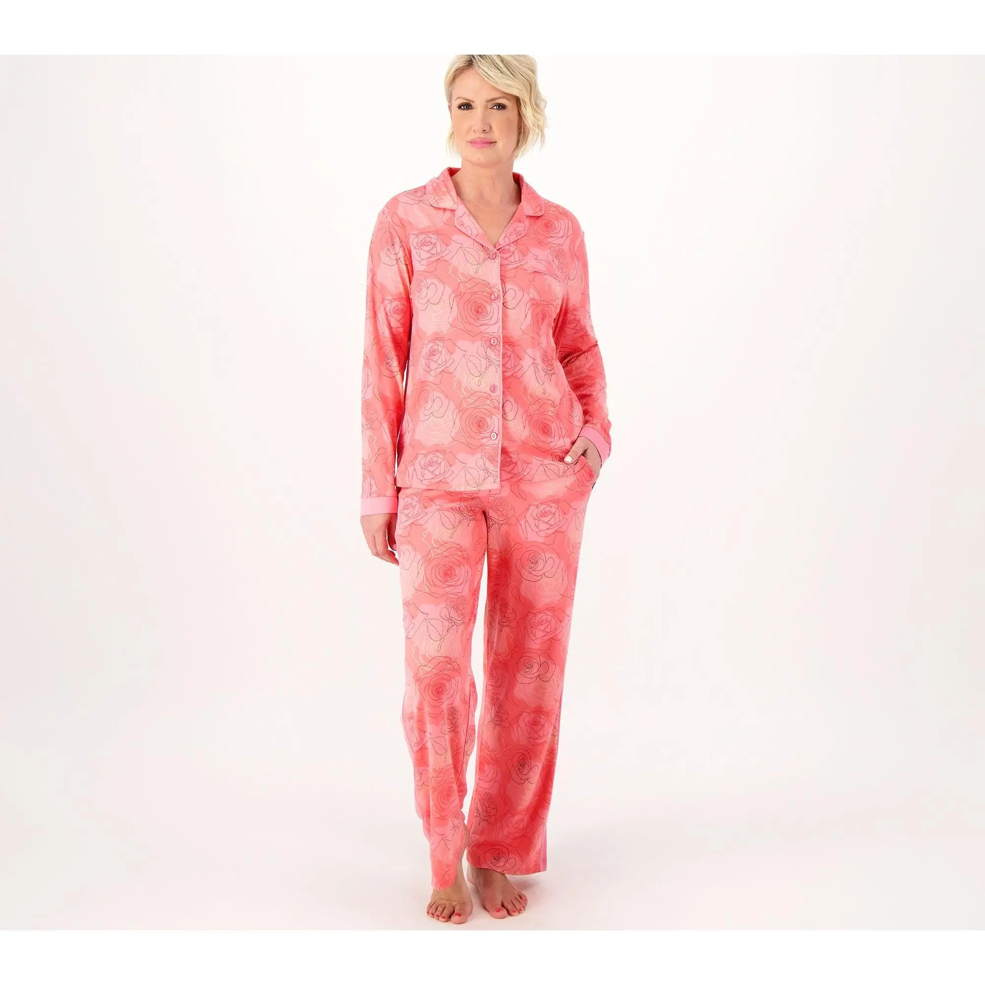 Lug Lounge ColorJoy Inspire Notch Collar Pajama Set - Tandem