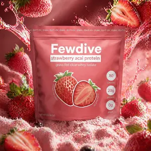 FEWDIVE Grass-Fed Whey Protein Isolate | Pure Protein — 20g Protein, 80 Calories, 0 Added Sugar | 8 Flavors to Choose From
