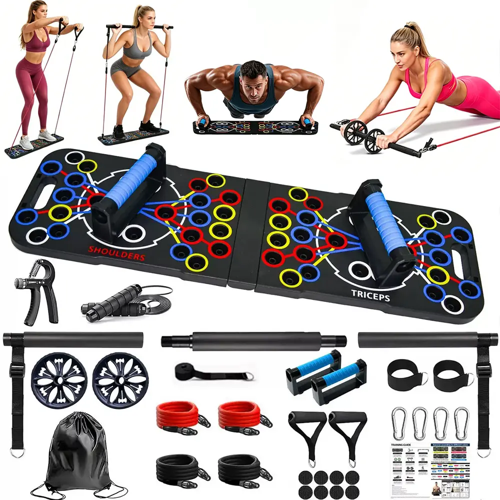 Push Up Board Stable T-Shape Foldable Training Stand, Portable Home Gym Equipment for Chest & Abdominal Floor Strength Training