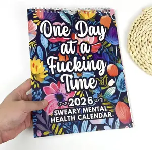 2026 Floral Humorous Calendar, Wall Planner, Non-TraditionaWall Hanging Decor, Unique OfficeBedroom Decoration,Funny QuotesDesign