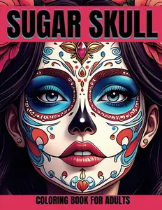 SUGAR SKULL: Unique and relaxing coloring book for adults, a journey through the Day of the Dead with beautiful floral female skull illustrations and Mexican-inspired styles, catrina and more Paperback