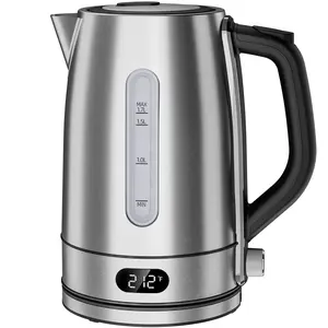 Electric Kettle,temperature adjustmenet, Stainless Steel Filter and Kettle,1.7L Tea Kettle & Hot Water Boiler For Coffee & Tea, Automatic Shut Off,1500W, Stainless Steel
