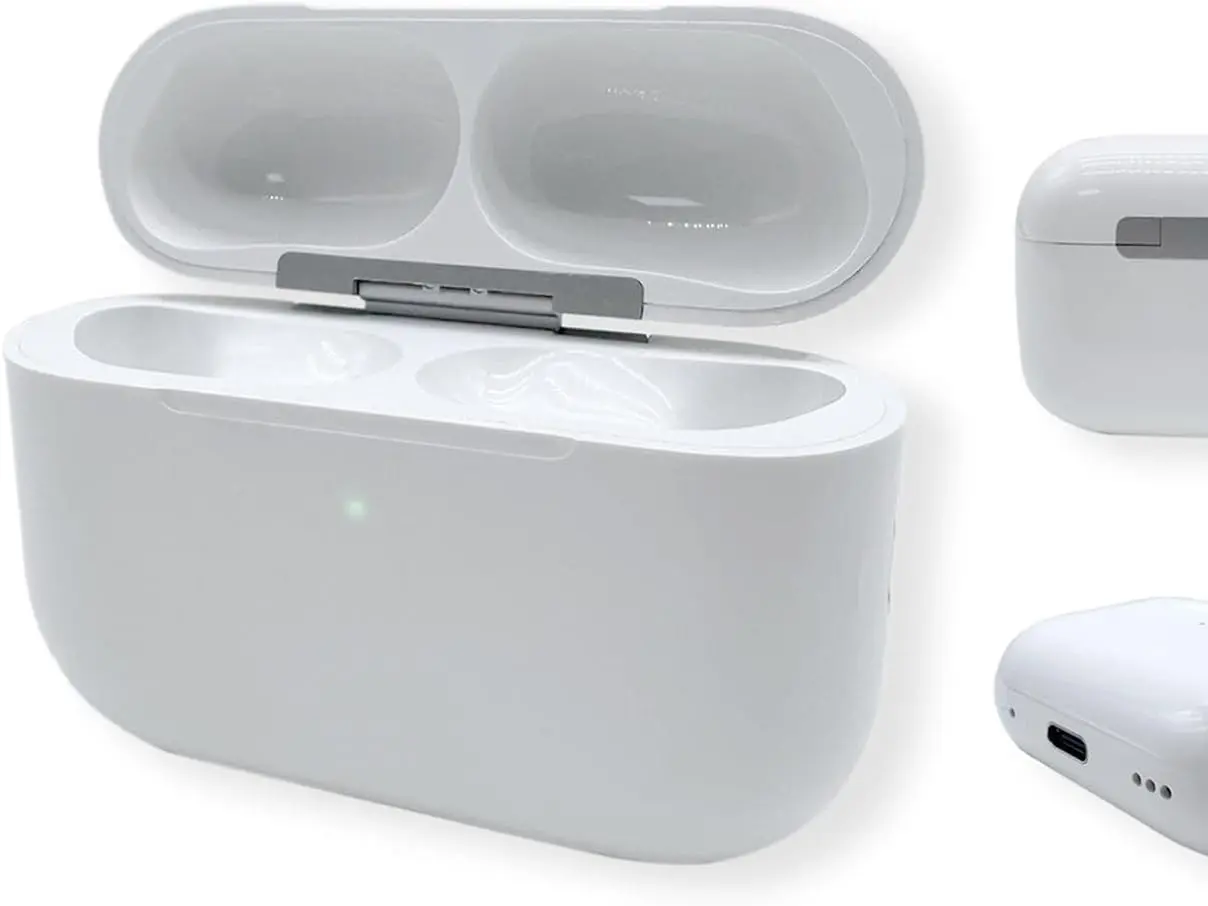 White Bluetooth Rechargeable Charging Case for Seamless Audio Experience