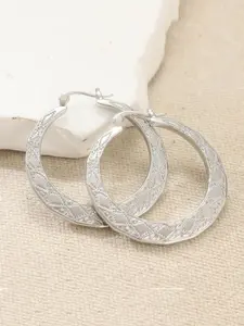 Classic Simple Silver Earrings, Line Design, Dainty Lightweight Hoops, Multifunctional Jewelry for Women, Trendy Jewellery Accessories, Perfect Gift Choice, All Seasons Wear