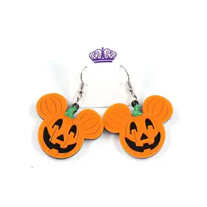 Spooky Halloween Jewelry Acrylic Earrings For Women Girls Skull Drop Dangle Pumpkin Charm Fun Party Accessories Cute Creepy Novelty Statement Gift