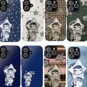 Cute Star Boy Phone Case - Hirono Aesthetic Phone Cover, Compatible with iPhone X, 11, 12, 13, 14, 15, 16, 17 & more