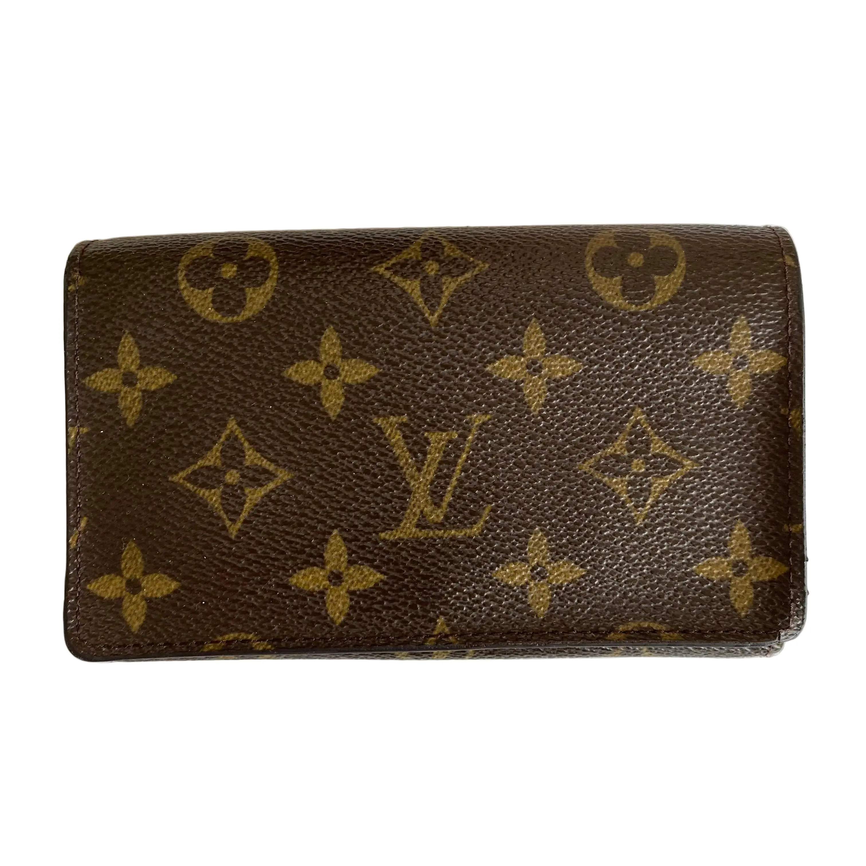 Pre-owned Louis Vuitton brown Small leather goods FINAL SALE NO RETURN CANCELLATION monogram wallet ct0065 authentic with coa