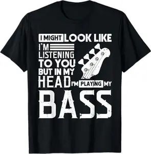 Bass Player Shirt Men Gift for Bass Guitar Player Bassist T-Shirt