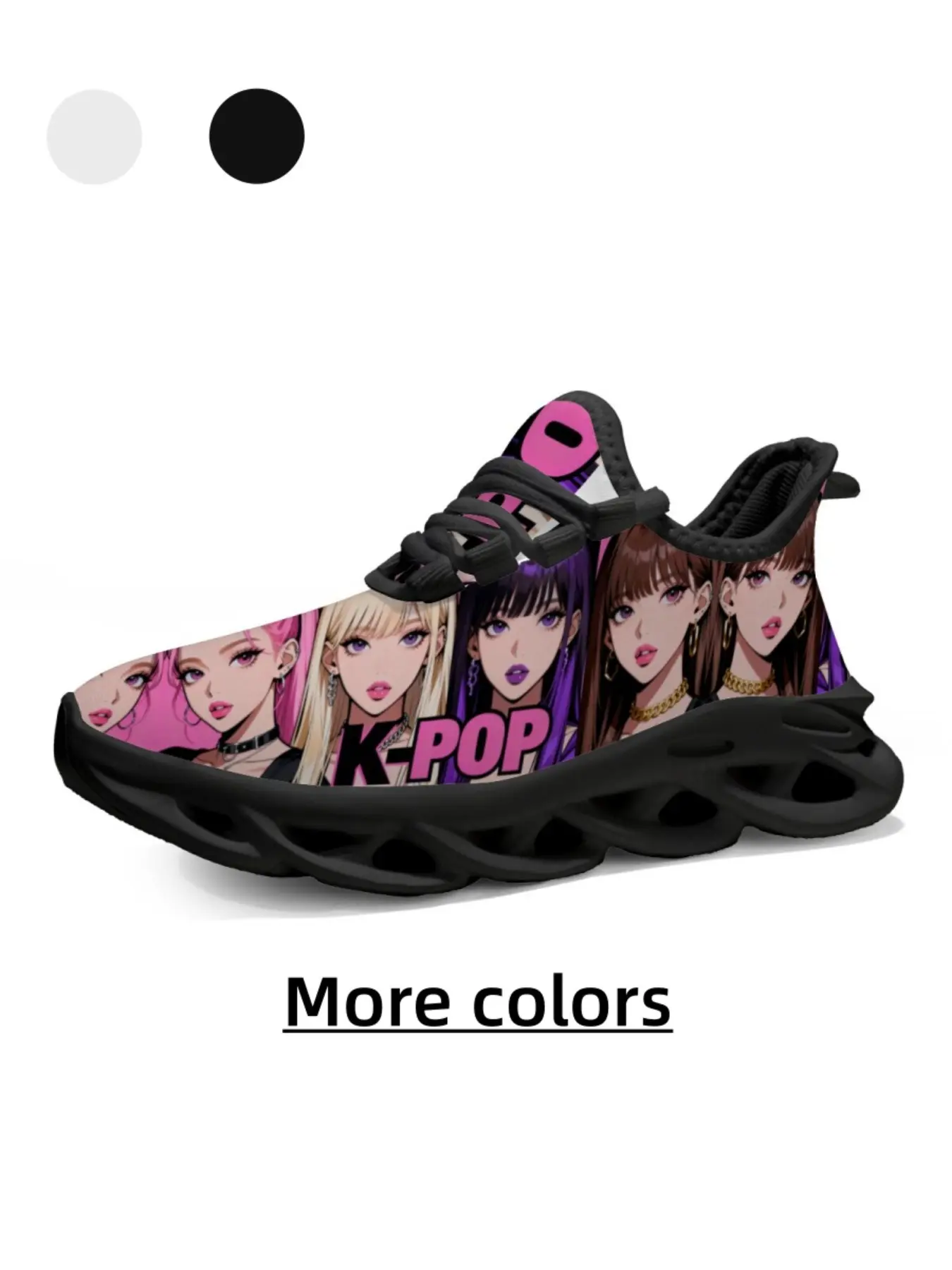 Casual Sneakers, Sports Shoes, Trendy Sneakers, Colorblock, All over Print, Breathable Eva Sole, Anti-Slip, Perfect for Daily Wear