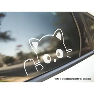 Cat Waving Cute Cat Lover Vinyl Car Truck Decal Window Vinyl Sticker Vehicle Accessories Car Décor Kitty Stickers