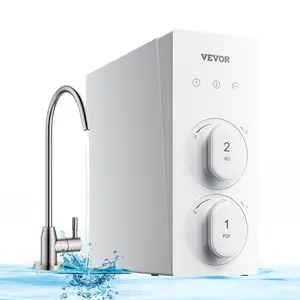 VEVOR Reverse Osmosis System,  400 GPD 8-stage Tankless Reverse Osmosis Water Filter, Under Sink Water Filtration System, 2:1 Pure to Drain, Reduces TDS, Lead, Chlorine, Bad Taste, Odor