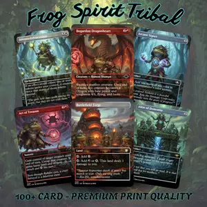 Frog Spirit Tribal Proxy Deck – MTG Commander Fan Deck – Proxy EDH 100+ Cards and Token – Ready to Play Gift