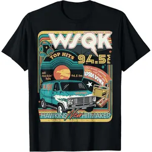 Season 5 WSQK Hawkins New Hitmaker Retro T-Shirt