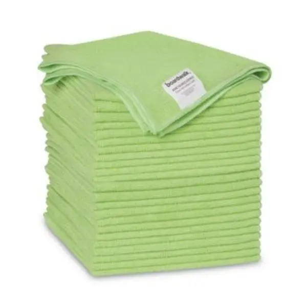 Microfiber Cleaning Cloths 24 Pack, 16x16 Large Waffle Weave Microfiber Towels for Kitchen Car Glass, Lint Free Streak Free Reusable Washable Cleaning Rags, Green