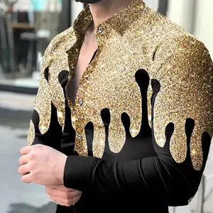 Festive shirt for men Menswear Top Collared