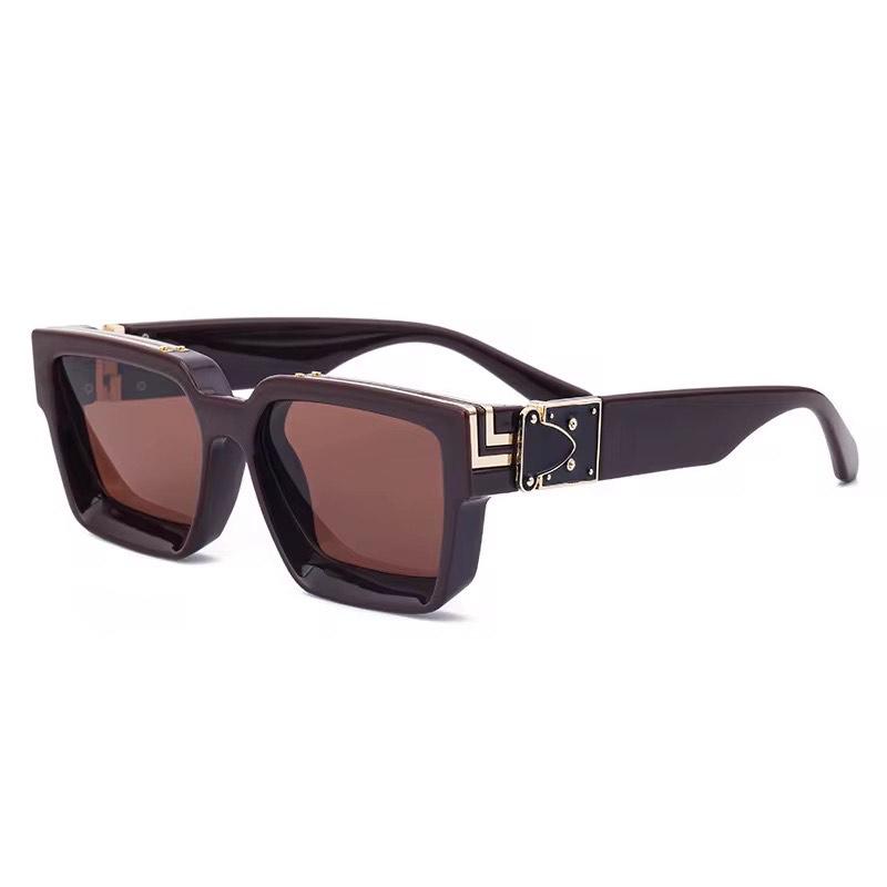 Mr.V Funky Oversized Retro Square Luxury UV400 Unisex Sunglasses with 56mm Lens Width & Black Gold Coated Frames for Superior Protection