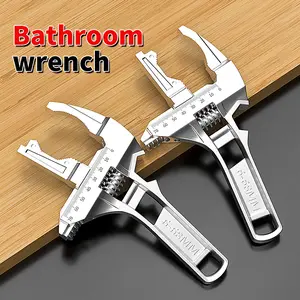 OUDISI Adjustable Wrench Large Opening 6-68mm Aluminum Alloy Spanner Wrenches for Bathroom Plumbing Pipes & Nuts Ultra-light Short Shank