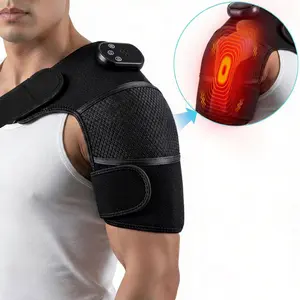Portable Electric Shoulder Massager with Heating & Vibration, 2000mAh Battery, Nylon Strap, Perfect for Daily Relaxation