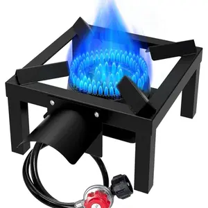 Propane Burner, 70,000 BTU Single High-Pressure Propane Stove with 4.1-Foot Adjustable Hose to 20 PSI with Regulator, Outdoor Gas Stove for Cooking, Turkey Frying.”