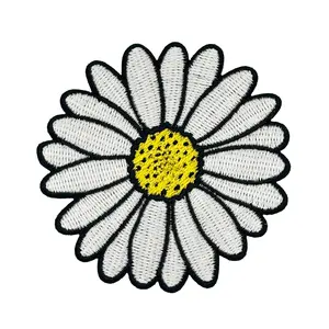 Daisy Flower Embroidered Iron-on Patch