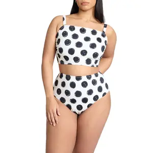 ELOQUII Women's Plus Size Strapless Tankini