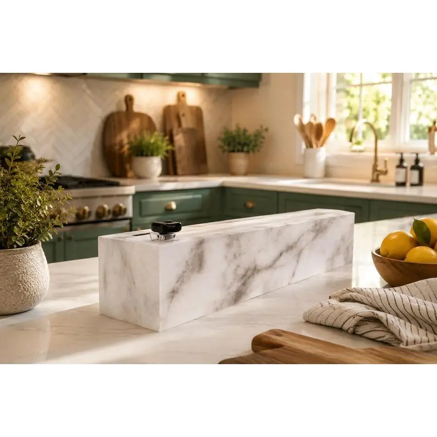 Carrara Marble Plastic Wrap