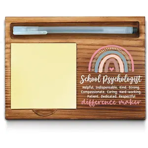 School Psychologist Sticky Note Holder Thank You Appreciation Gifts for Women Self-Stick Note Pad Holders